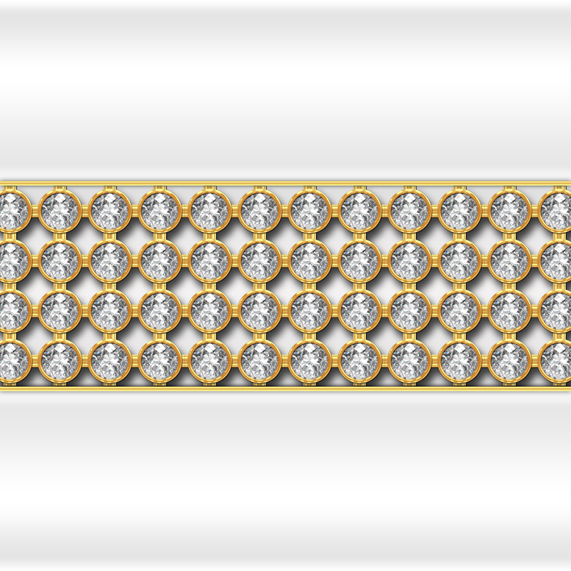 Декоративные вставки - Декоративная вставка Кристаллы Swarovski на торцевую панель золото для (Radomir Ларедо 160x70)