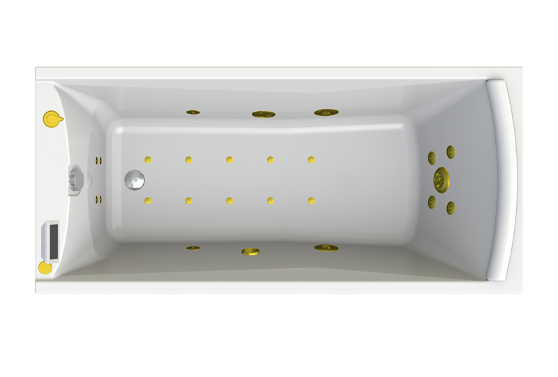 Гидромассажные системы - Гидромассаж Люкс (Gold) к ванне Вега для (Radomir Вега 168x78)