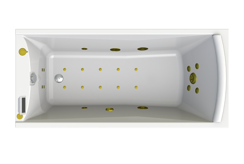 Гидромассажные системы - Гидромассаж Люкс (Bronze) к ванне Вега для (Radomir Вега 168x78)