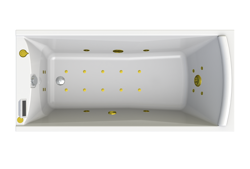 Гидромассажные системы - Гидромассаж Фитнес (Gold) к ванне Вега для (Radomir Вега 168x78)