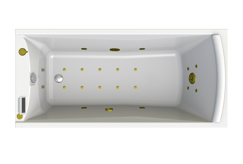 Гидромассажные системы - Гидромассаж Фитнес (Bronze) к ванне Вега для (Radomir Вега 168x78)